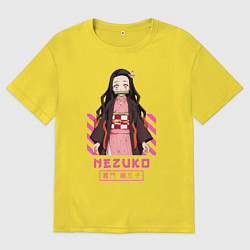 Мужская футболка оверсайз Клинок рассекающий демонов героиня