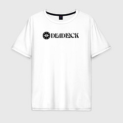 Мужская футболка оверсайз Deadlock white logo