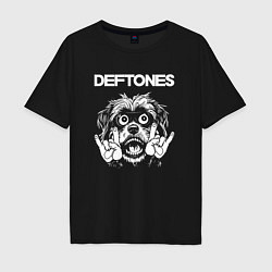 Мужская футболка оверсайз Deftones rock dog