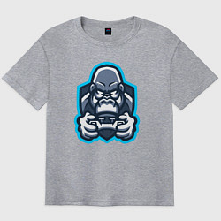 Футболка оверсайз мужская Gamer monkey, цвет: меланж