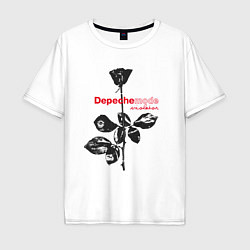 Мужская футболка оверсайз Depeche Mode - Violator black rose