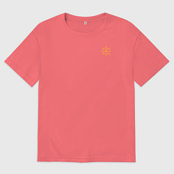 Мужская футболка оверсайз Сокрушу пред ним врагов его малая Ника желтая