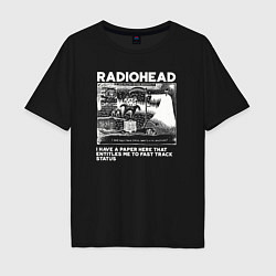 Мужская футболка оверсайз Radiohead band