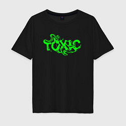 Мужская футболка оверсайз Toxic text