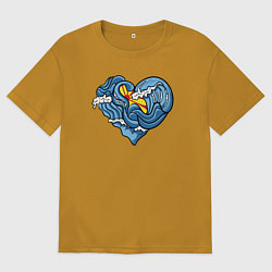 Мужская футболка оверсайз Сердце моря