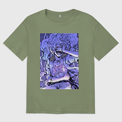 Мужская футболка оверсайз Ван-Пис Луффи улыбается