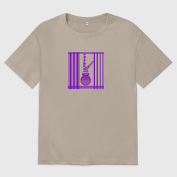 Футболка оверсайз мужская Шляпа и чулки, цвет: миндальный