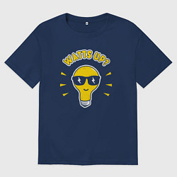 Мужская футболка оверсайз Лампочка - watts up