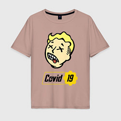 Мужская футболка оверсайз Vault boy - covid 19