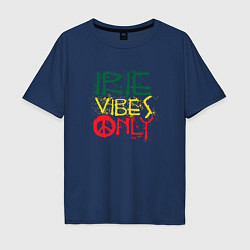 Футболка оверсайз мужская Irie vibes only, цвет: тёмно-синий