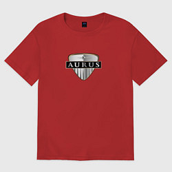 Футболка оверсайз мужская AURUS logo auto, цвет: красный
