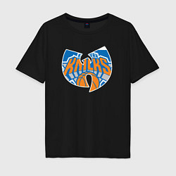 Футболка оверсайз мужская Wu-tang knicks, цвет: черный