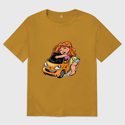 Мужская футболка оверсайз Люблю свой автомобильчик Merсedes