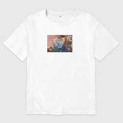 Мужская футболка оверсайз Демон сидящий автор Врубель