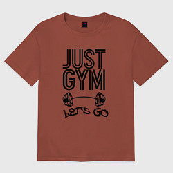 Футболка оверсайз мужская Just gym, цвет: кирпичный