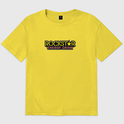 Футболка оверсайз мужская Rockstar energy logo, цвет: желтый