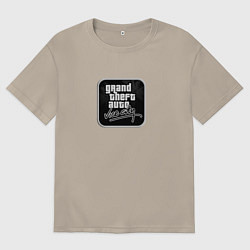 Футболка оверсайз мужская GTA logo black, цвет: миндальный