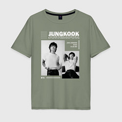 Футболка оверсайз мужская Jungkook bts seven, цвет: авокадо
