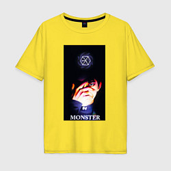 Футболка оверсайз мужская Exo monster, цвет: желтый
