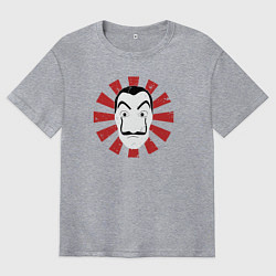 Футболка оверсайз мужская Дали - бумажный дом, цвет: меланж