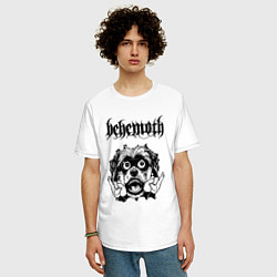 Футболка оверсайз мужская Behemoth - rock dog, цвет: белый — фото 2
