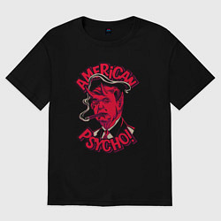 Футболка оверсайз мужская Trump - american psycho, цвет: черный