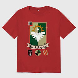 Мужская футболка оверсайз Dark angels Warhammer 40k