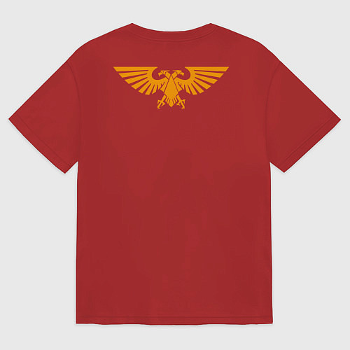 Мужская футболка оверсайз Salamanders Warhammer 40k / Красный – фото 2