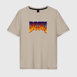 Мужская футболка оверсайз Doom logotype