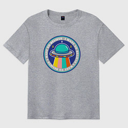 Футболка оверсайз мужская Want to believe, цвет: меланж