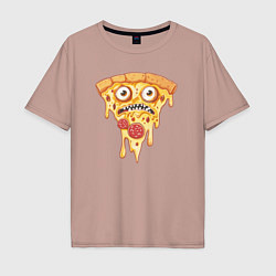 Мужская футболка оверсайз Pizza face