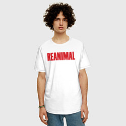 Футболка оверсайз мужская Reanimal logo, цвет: белый — фото 2