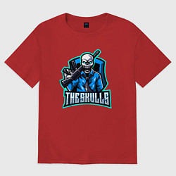 Футболка оверсайз мужская The skulls, цвет: красный