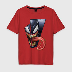 Мужская футболка оверсайз Venom with tongue sticking out