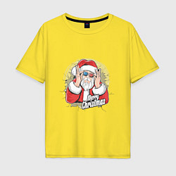 Футболка оверсайз мужская Cool Santa, цвет: желтый