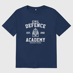Футболка оверсайз мужская Академия Гражданской Защиты МЧС России - АГЗ, цвет: тёмно-синий