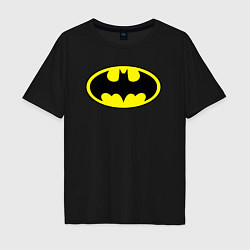 Футболка оверсайз мужская Batman logo, цвет: черный