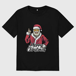 Мужская футболка оверсайз Christmas Santa