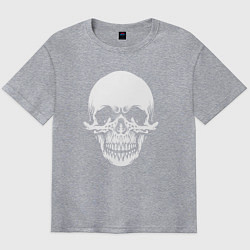 Футболка оверсайз мужская Scary skull, цвет: меланж