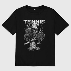 Футболка оверсайз мужская Орел теннис, цвет: черный