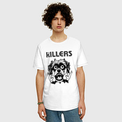 Футболка оверсайз мужская The Killers - rock dog, цвет: белый — фото 2