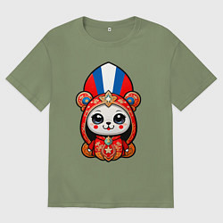 Футболка оверсайз мужская Сувенир из России, цвет: авокадо