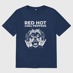 Мужская футболка оверсайз Red Hot Chili Peppers rock dog