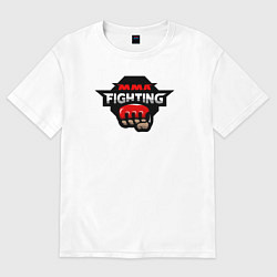 Футболка оверсайз мужская MMA fighting, цвет: белый