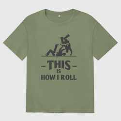 Футболка оверсайз мужская Judo how i roll, цвет: авокадо