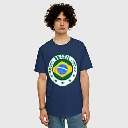 Футболка оверсайз мужская Brazil 2014, цвет: тёмно-синий — фото 2