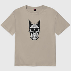 Футболка оверсайз мужская Skull symbol, цвет: миндальный