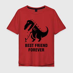 Мужская футболка оверсайз Godzilla best friend
