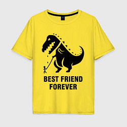 Мужская футболка оверсайз Godzilla best friend