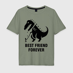 Мужская футболка оверсайз Godzilla best friend